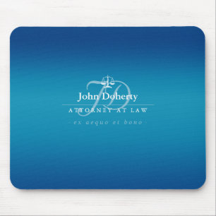 Classy Scales of Justice   Blue Mouse Mat