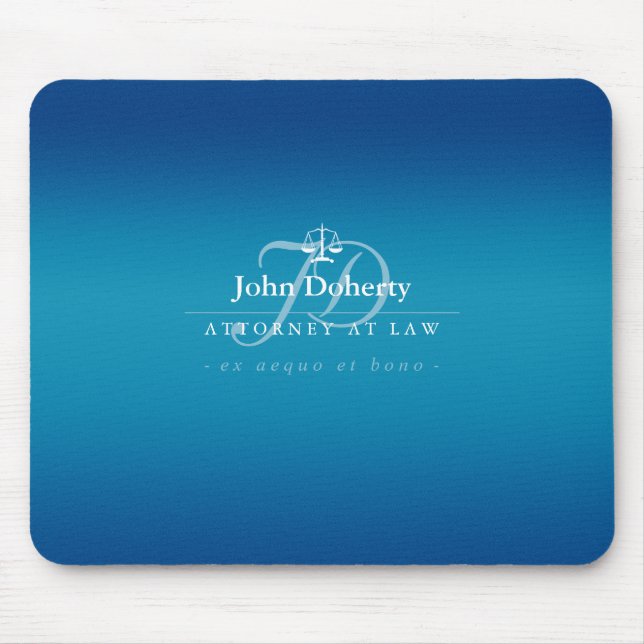 Classy Scales of Justice | Blue Mouse Mat (Front)