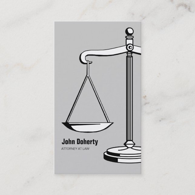 Classy Scales of Justice Business Card (Front)