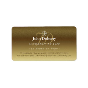 Classy Scales of Justice Gold Label