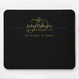 Classy Scales of Justice   Gold Mouse Mat