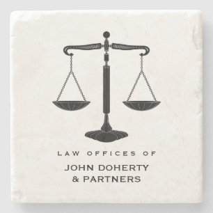 Classy Scales of Justice Law Gifts Stone Coaster