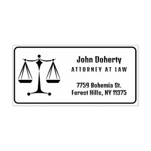 Classy Scales of Justice   Law Office Self-inking Stamp
