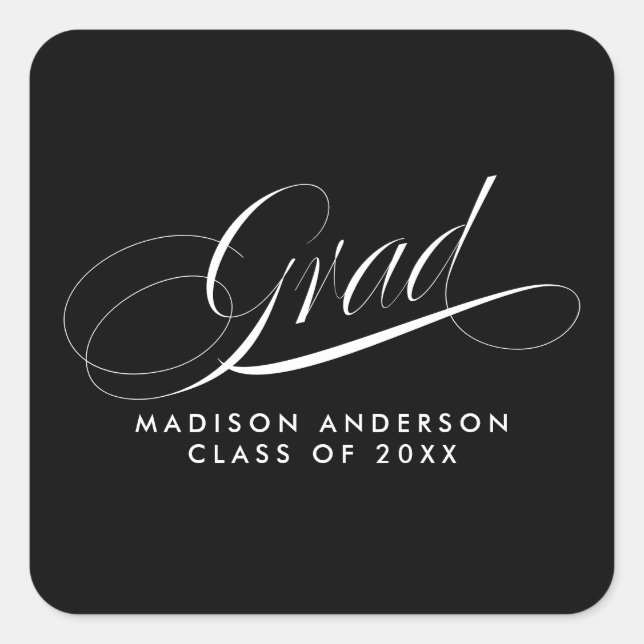 Classy Script Grad Party Envelope Seal (Front)