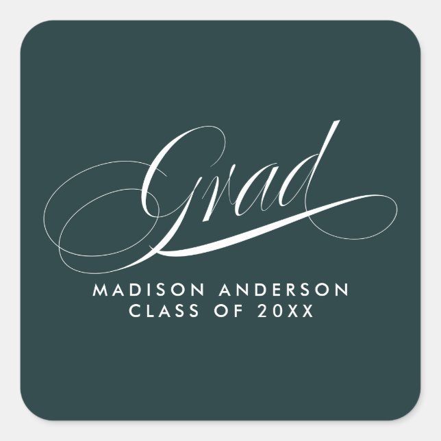 Classy Script Grad Party Envelope Seal (Front)