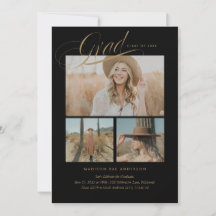 Classy Script Graduation Announcement Card