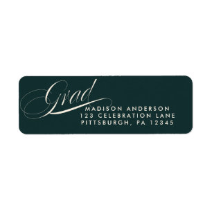 Classy Script Graduation Return Address Sticker