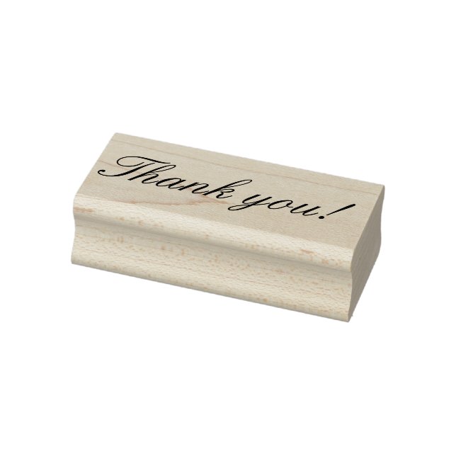 Classy Script Thank You Rubber Stamp (Stamp)