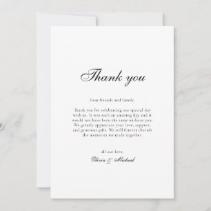 Classy Script Wedding Thank You