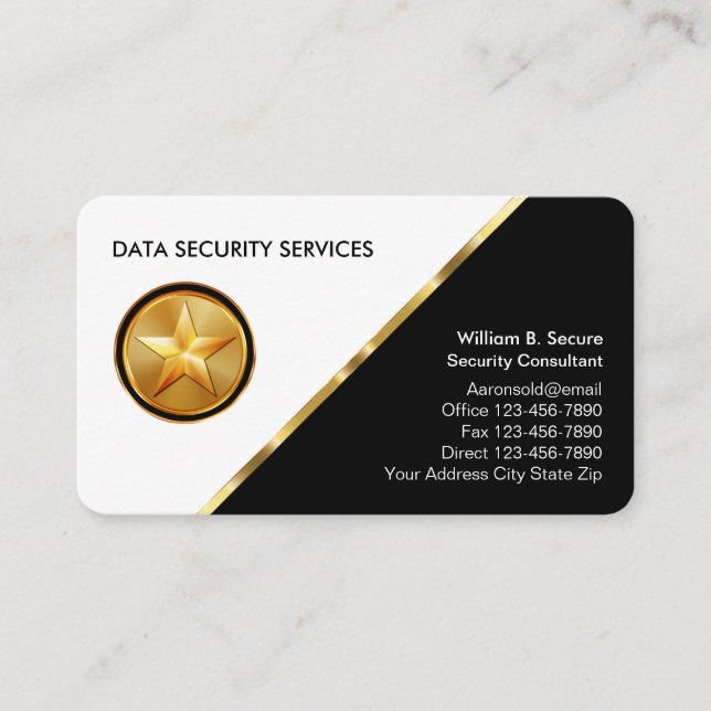 Classy Security Services Business Card (Front)
