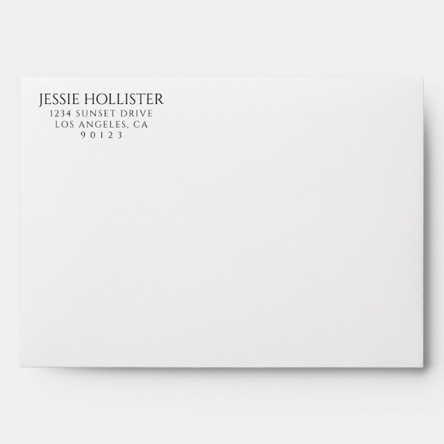Classy Self Return Address Envelope (Front)