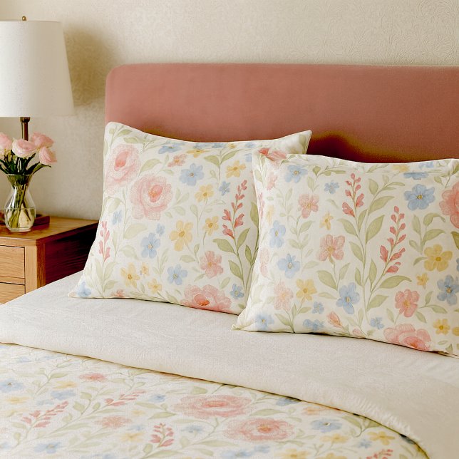 Classy Shabby Chic French Floral Art Pattern Pillowcase (Creator Uploaded)