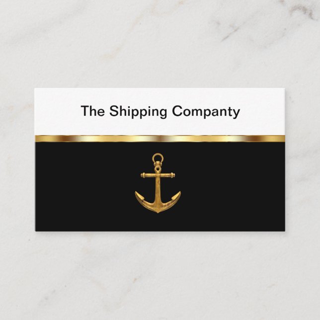 Classy Shipping Service Nautical Theme Business Card (Front)
