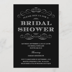 CLASSY SHOWER BRIDAL SHOWER INVITATION