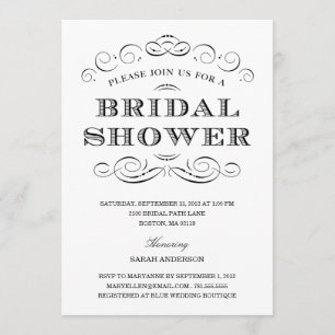 CLASSY SHOWER BRIDAL SHOWER INVITATION