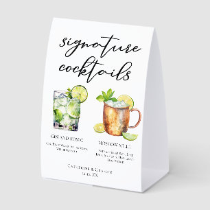 Classy Signature Cocktails Wedding Menu