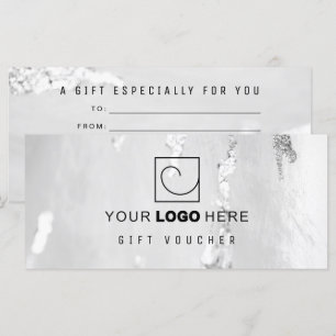 Classy Silver Foil Gift Voucher/Certificate