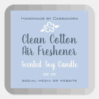 Classy Silver Grey Blue Product Packaging Labels