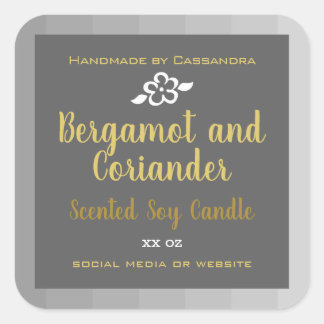 Classy Silver Grey Gold Product Packaging Labels