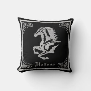 Classy Silver Horse Cushion