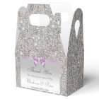 Classy Silver Sequins Lilac Bow Diamond