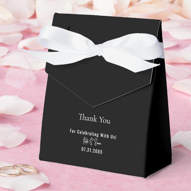 Classy Simple Black Wedding Favour Box (Wedding)