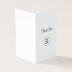 Classy Simple Budget Logo Template Thank You Cards