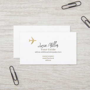 Classy Simple Business Card for a Tour Guide