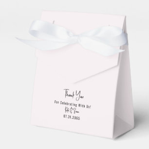 Classy Simple Champagne PInk Wedding Favour Box