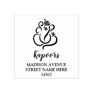 Classy Simple Ganesha/Indian God Wedding Rubber St Rubber Stamp
