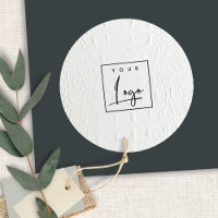 Classy Simple Ivory White Leather Texture Logo