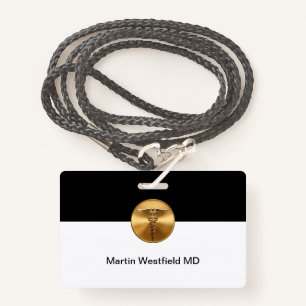 Classy Simple Medical Staff Name ID Badge