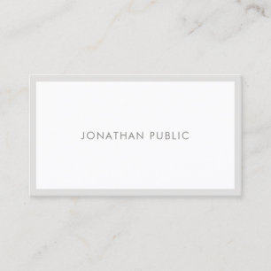 Classy Smart Modern Elegant Minimalistic Plain Business Card