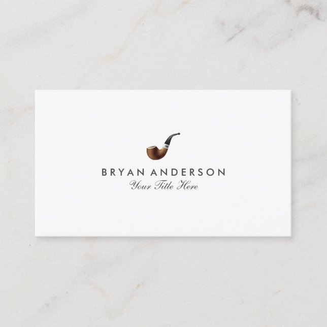 Classy Smoking Pipe Business Card (Front)