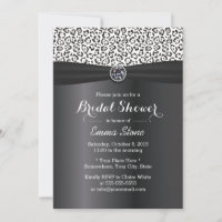 Classy Snow Leopard Print Pattern Bridal Shower