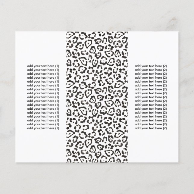 Classy Snow Leopard Print Tri-Fold Flyers (Front)