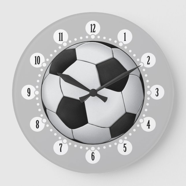Classy Soccer Ball | Cool Gifts Large Clock (Front)