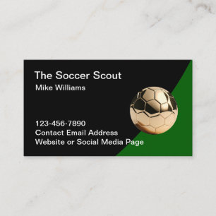 Classy Soccer Theme Business Cards