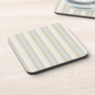 Classy Soft Coloured Greys Vertical Stripes Coaster