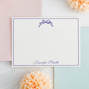 Classy Soft Purple Bow Thin Border Formal Card