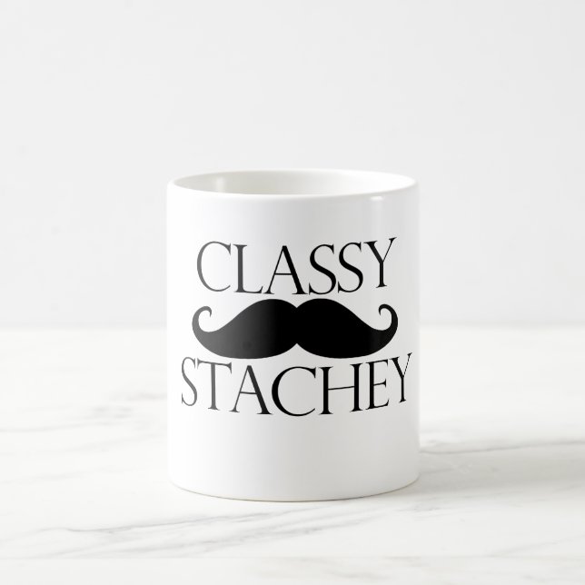Classy Stache Moustache Coffee Mug (Center)