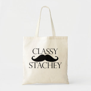 Classy Stache Moustache Tote Bag