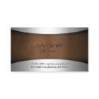 Classy Steel & Leather Driver Business Card
