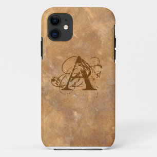 Classy Stone Like Monogram iPhone 11 Case