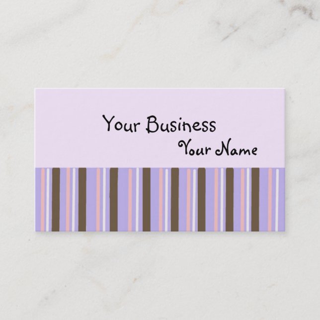 Classy Stripe Design Business Card (Front)