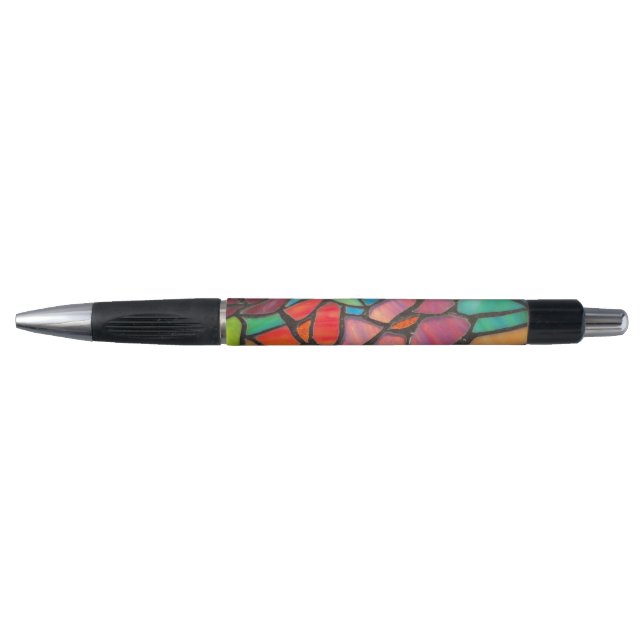 Classy Style Floral Stained Glass Pen  (Front)