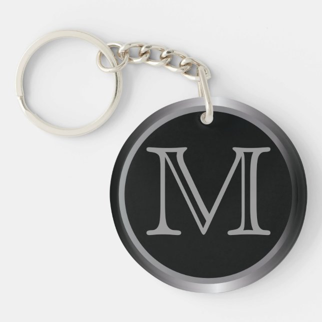 Classy Styled Monogram Key Ring (Front)