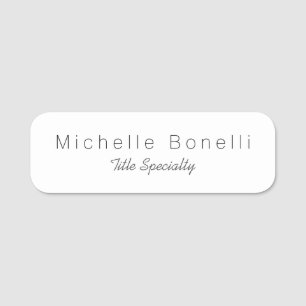 Classy Stylish  Name Tag
