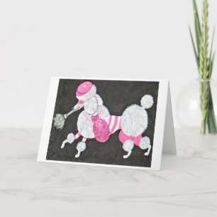Classy Stylish Poodle Burglar Card