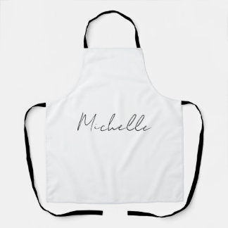 Classy Stylish Script Add Your Name Apron